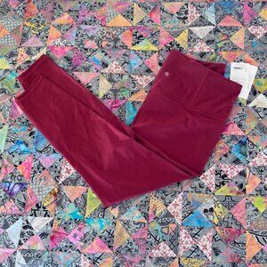 Athleta Ultra High Rise Elation Shine Tight 2XL Extra Large Decadent Red NWT